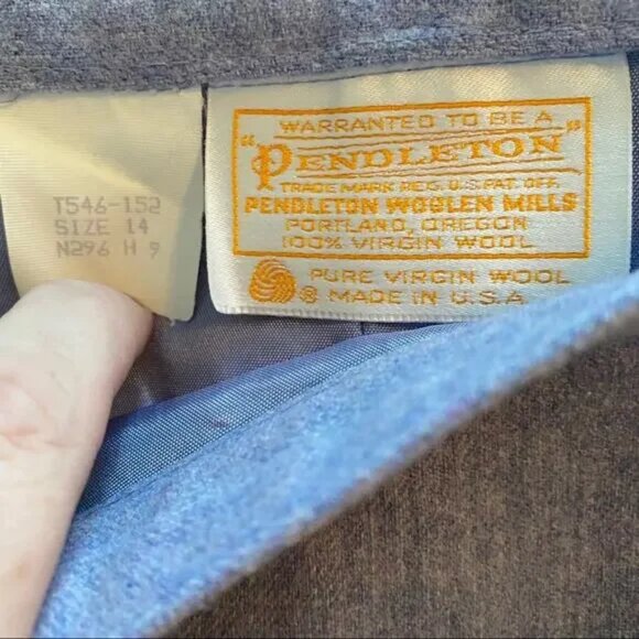 Pendleton Vintage Periwinkle Wool Pencil Skirt - Picture 3 of 3